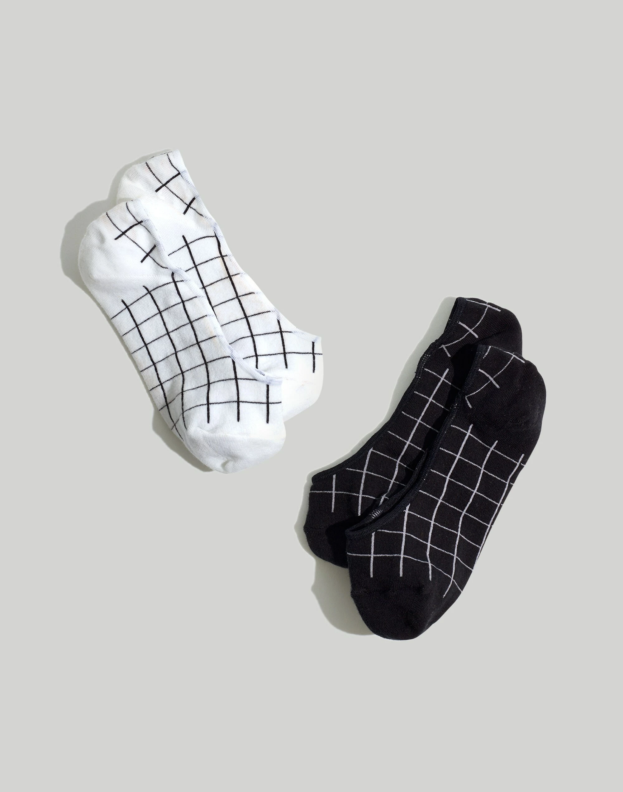 Madewell Two-Pack Grid Low-Profile Socks