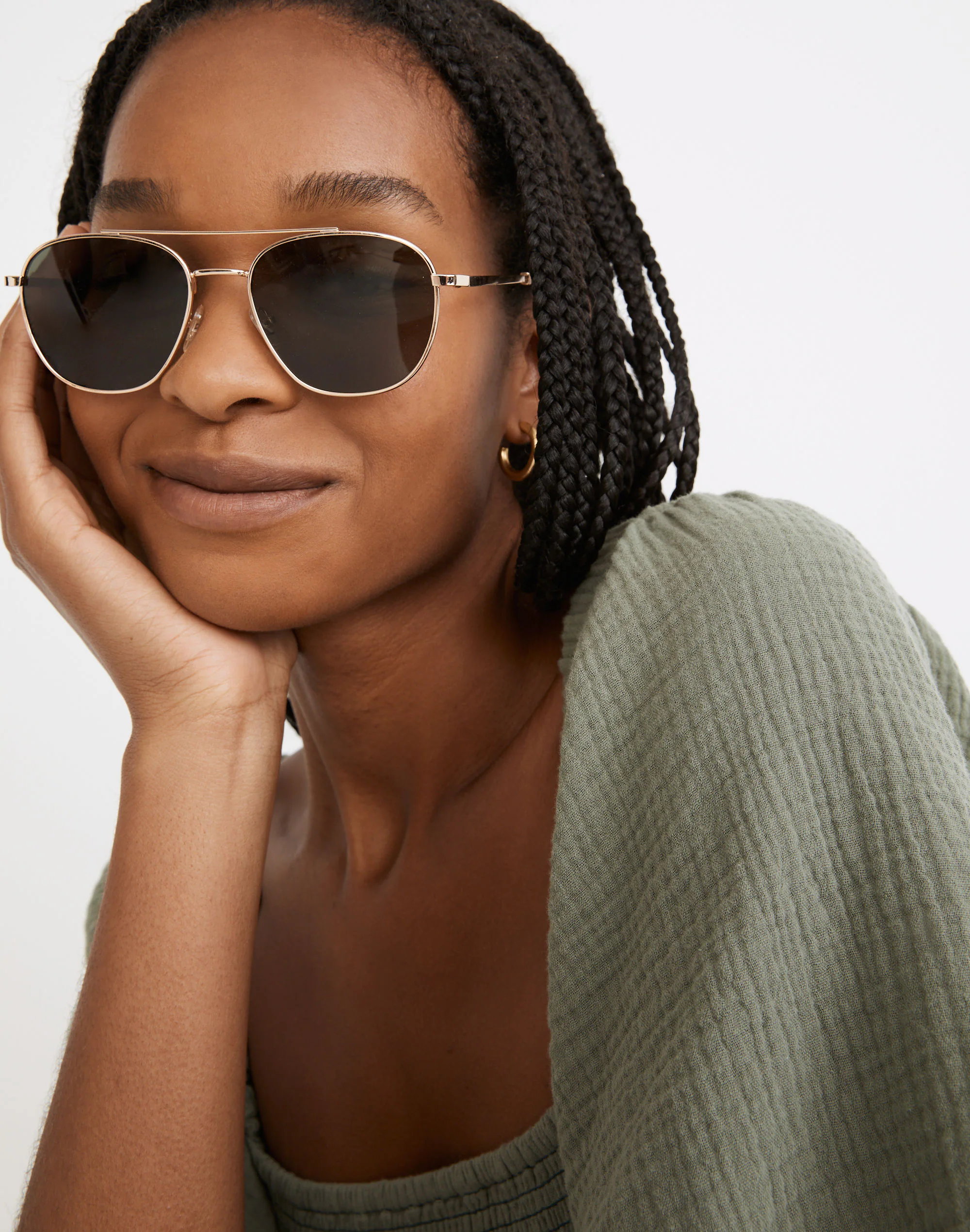 Madewell Suffolk Aviator Sunglasses - Image 3