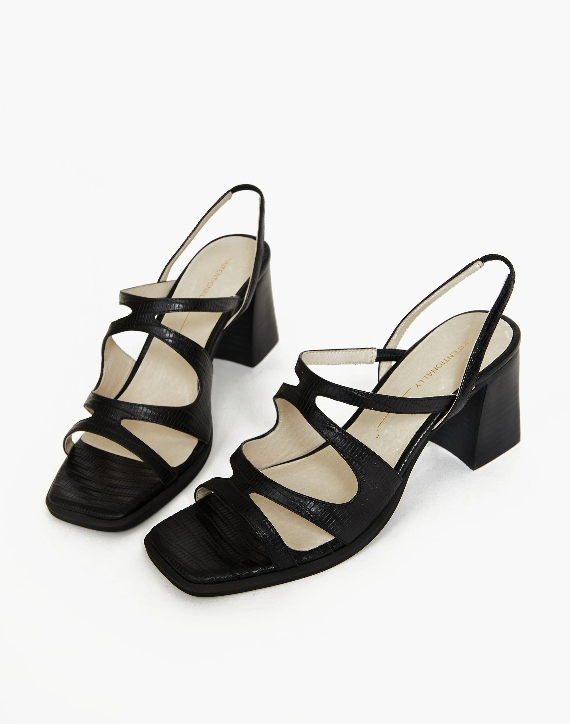 Madewell Intentionally Blank Leather If Sandals In Black
