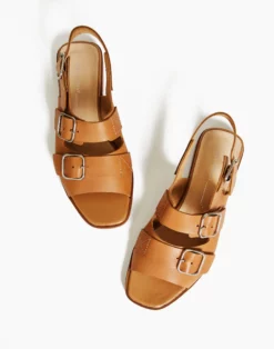 Madewell Intentionally Blank Leather Jiji Sandals In Tan