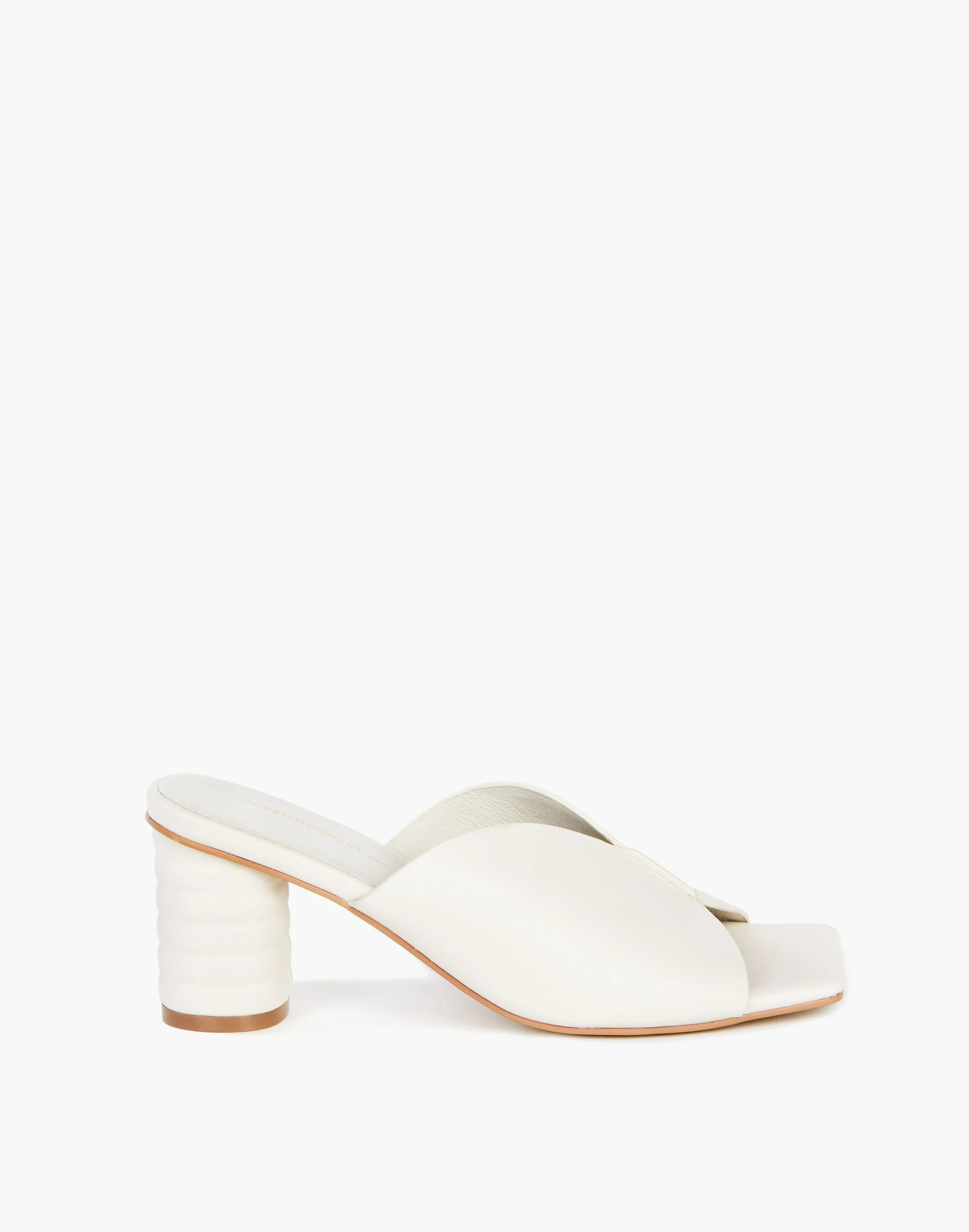 Madewell Intentionally Blank Leather Kamika Mules In Cream - Image 2