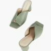 Madewell Intentionally Blank Leather Kamika Mules In Sage