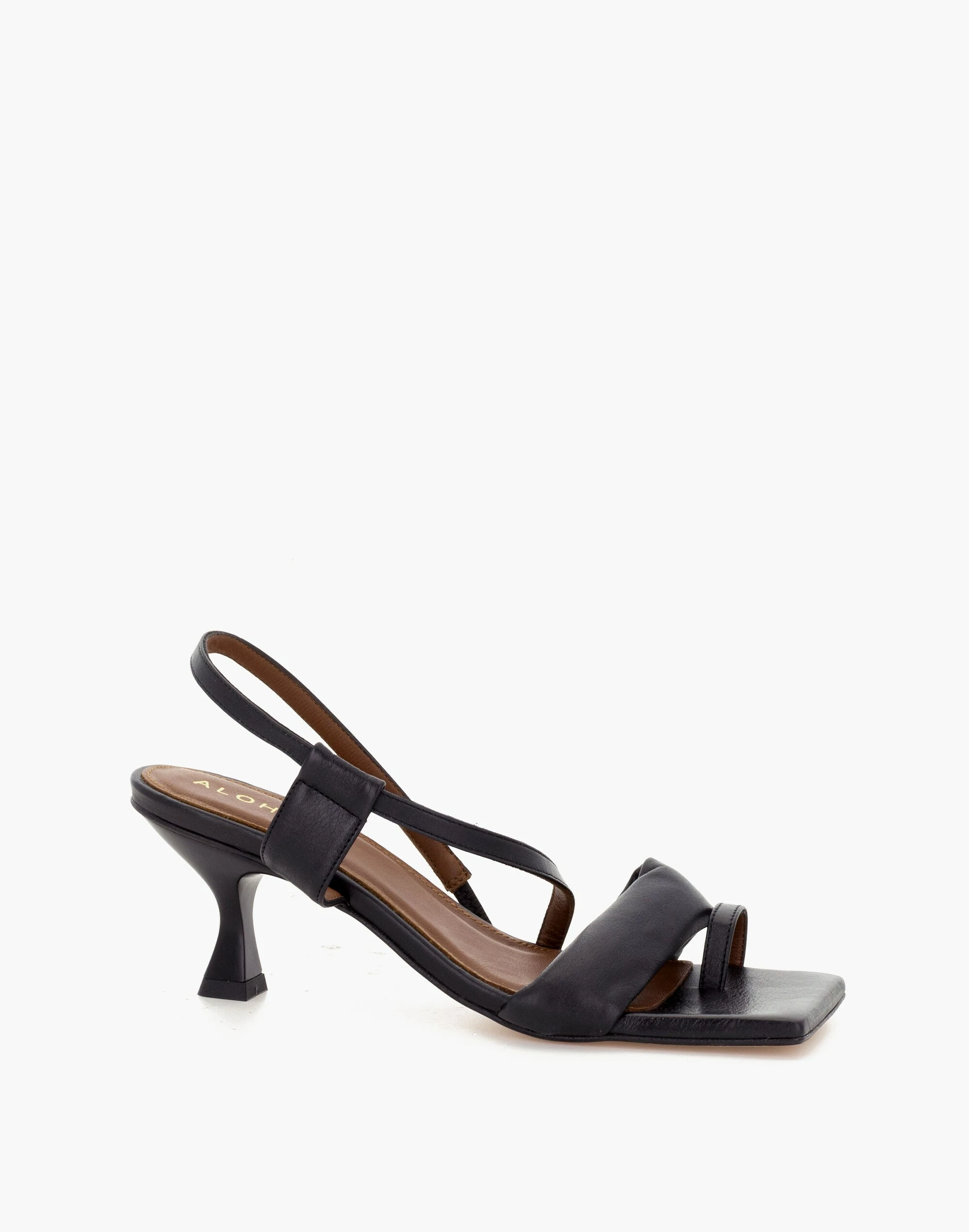 Madewell ALOHAS Leather Asymmetrical Sandals In Black - Image 2