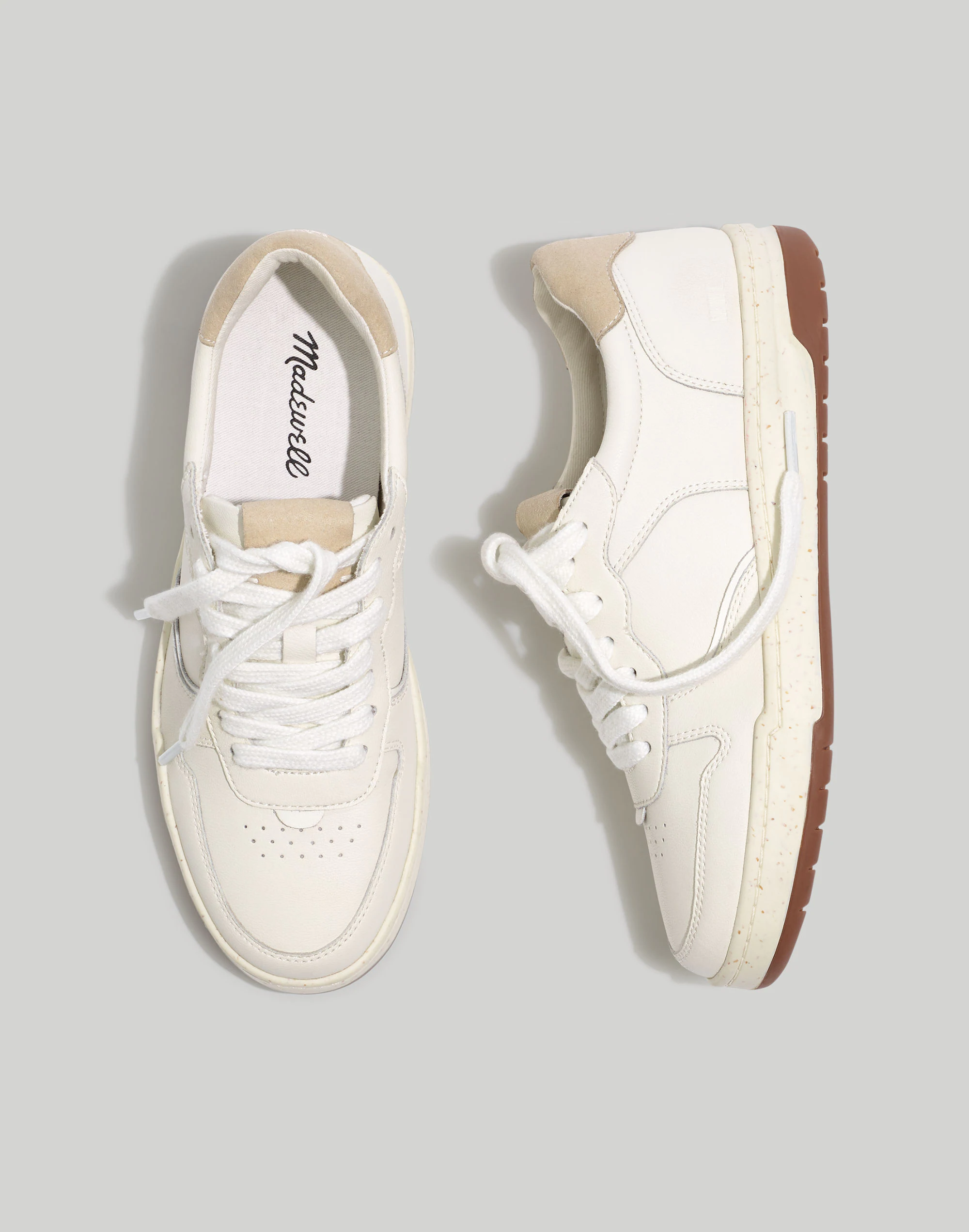 Madewell Court Sneakers In White Leather