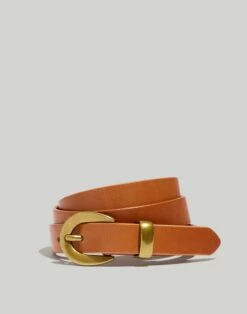 Madewell Chunky Buckle Skinny Leather Belt