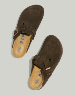 Madewell Birkenstock® Boston Suede Soft Footbed Clogs
