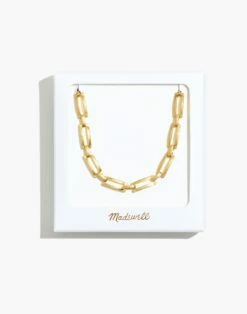 Madewell Rectangular Chain Necklace Gift Box
