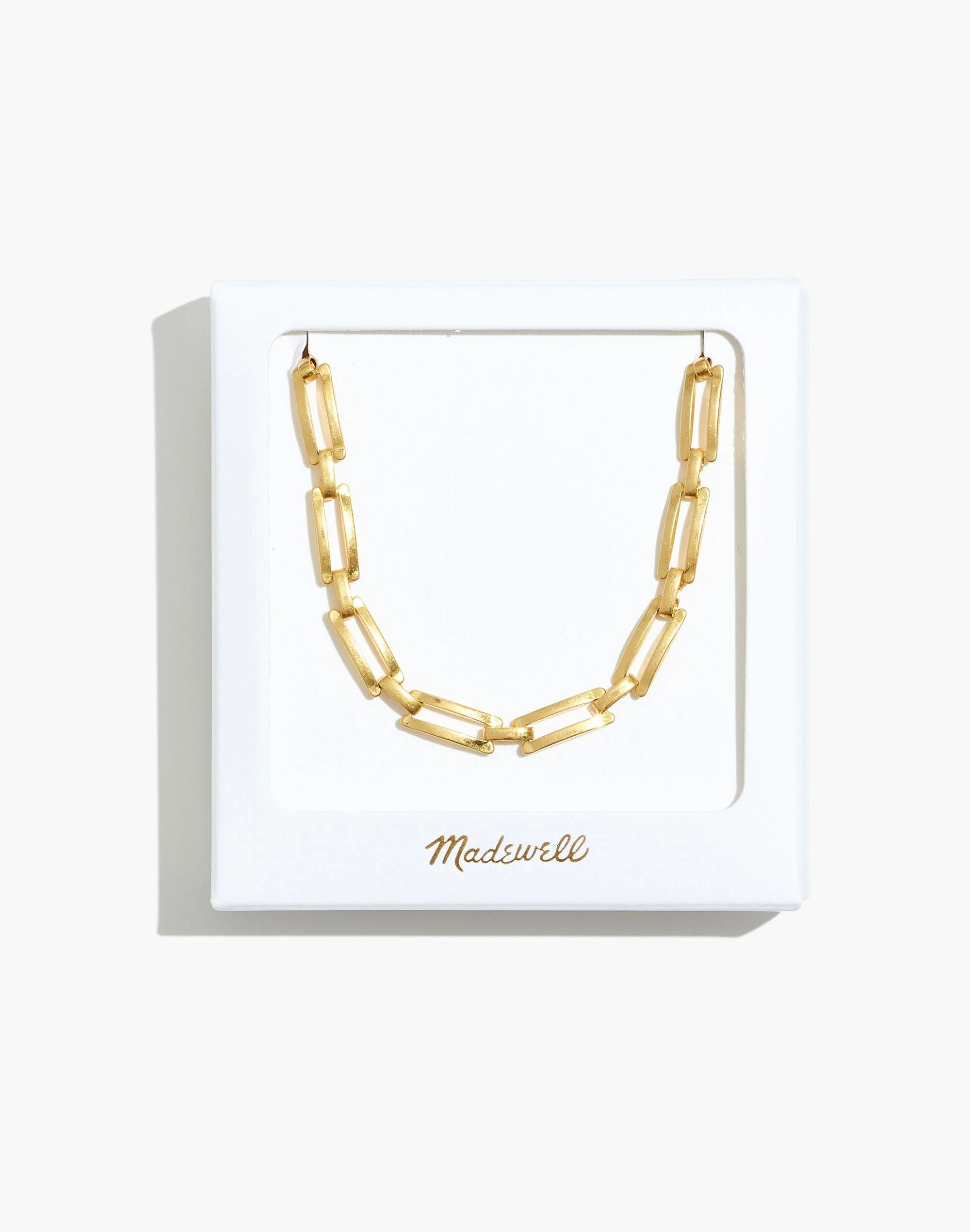 Madewell Rectangular Chain Necklace Gift Box