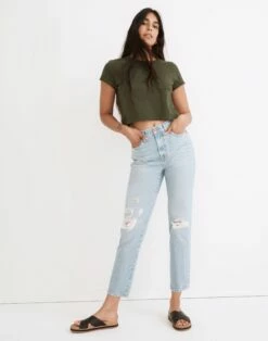 Madewell The Perfect Vintage Jean In Grandbay Wash: Ripped Edition
