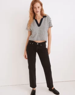 Madewell The Low-Rise Perfect Vintage Straight Jean In Lunar Wash