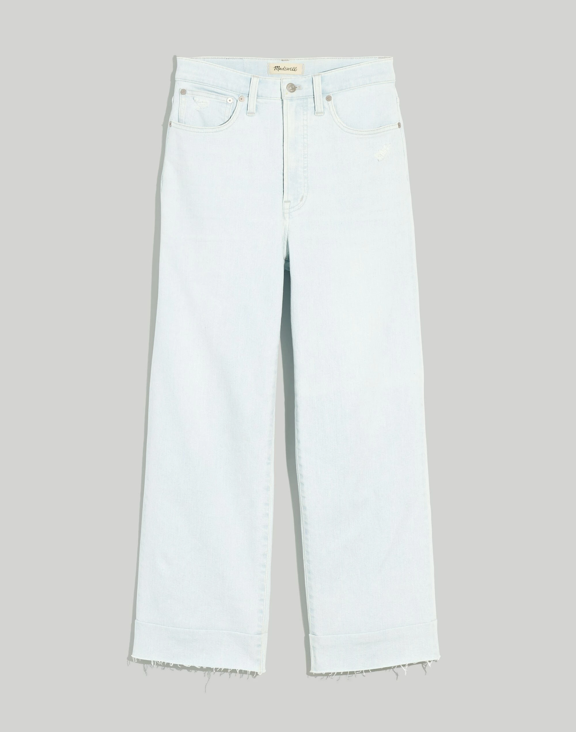 Madewell The Perfect Vintage Wide-Leg Crop Jean In Bosworth Wash: Raw-Hem Edition - Image 6