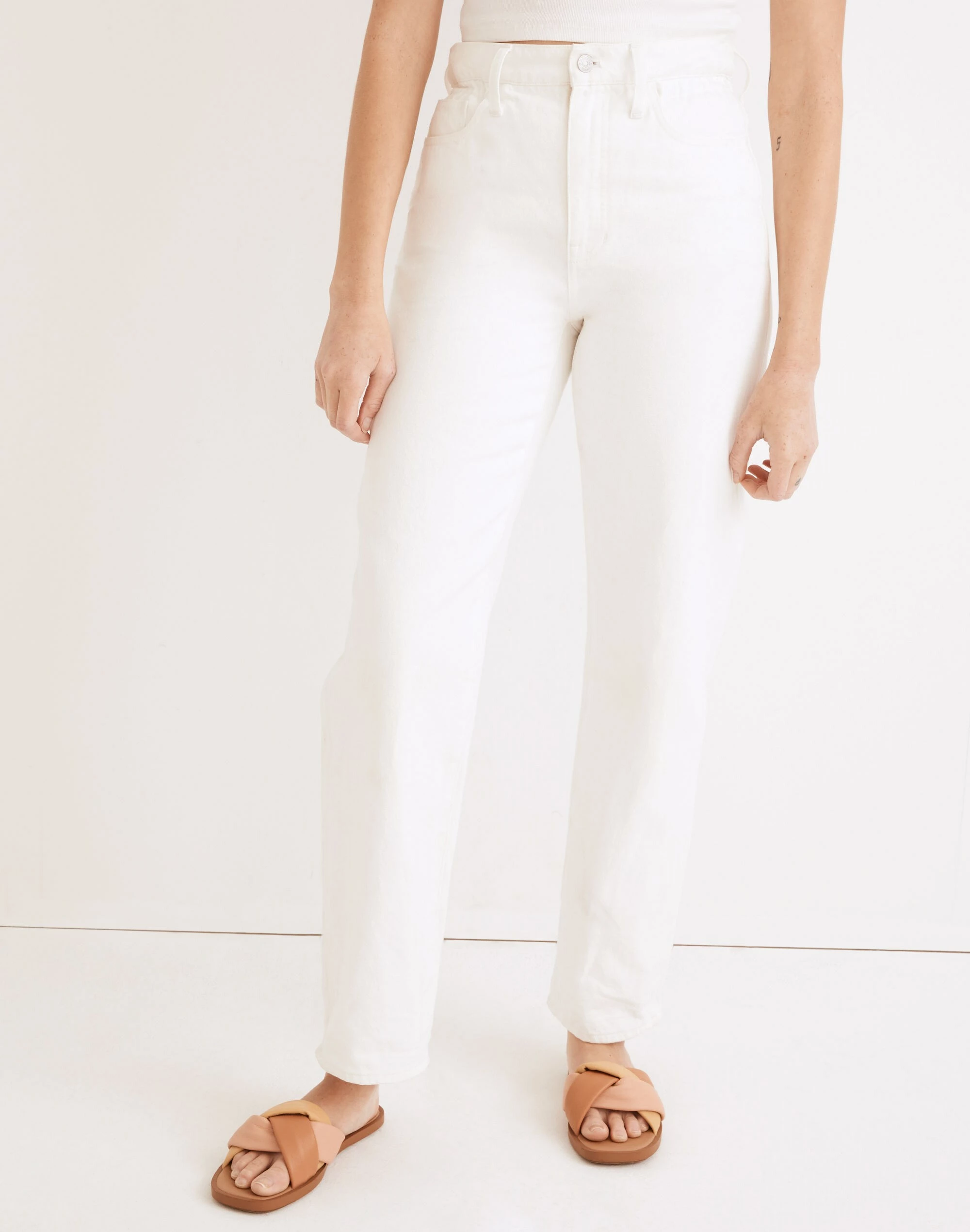 Madewell The Convertible Paperbag Dadjean In Tile White - Image 4