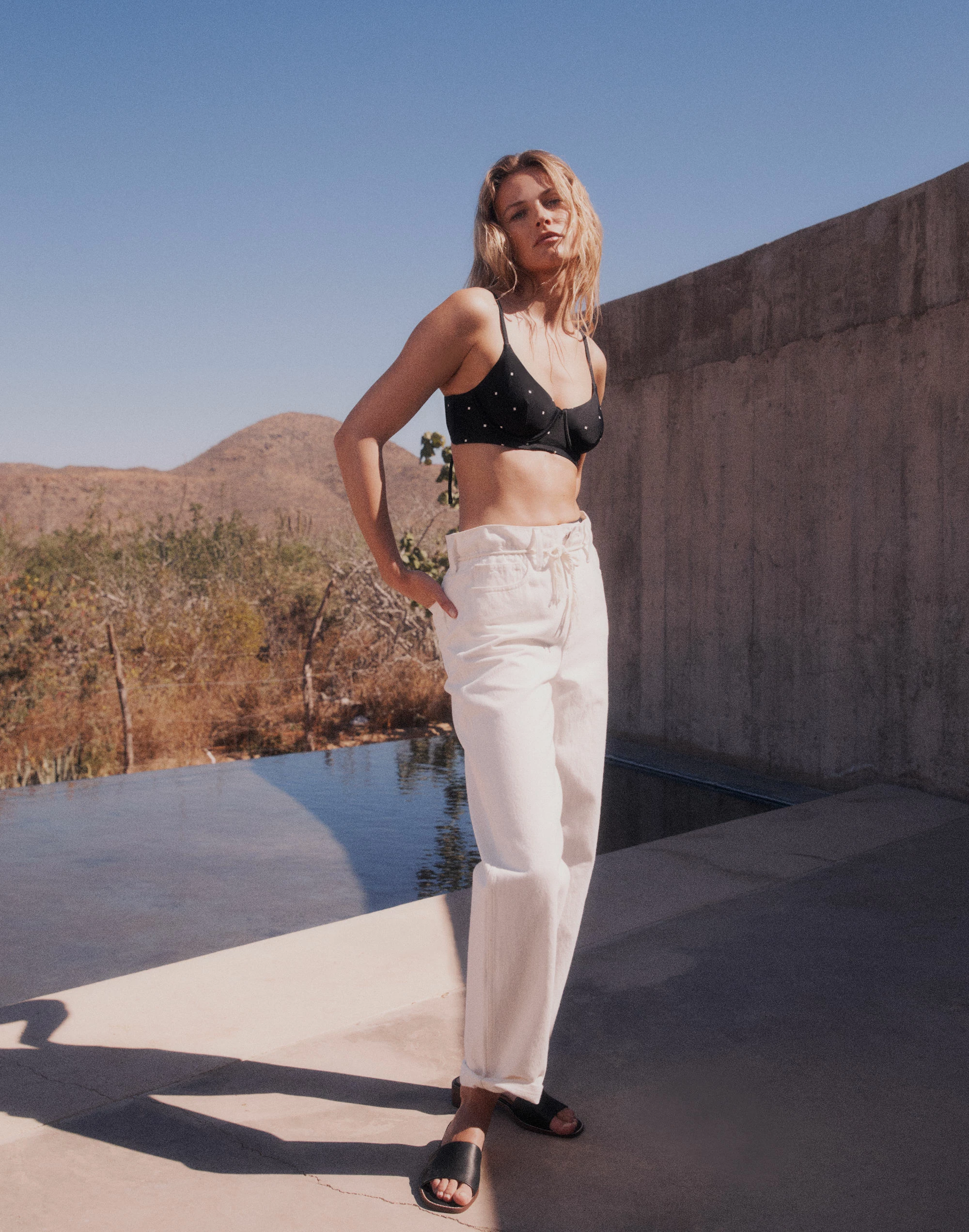 Madewell The Convertible Paperbag Dadjean In Tile White - Image 5