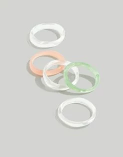 Madewell Five-Piece Resin Stacking Ring Set