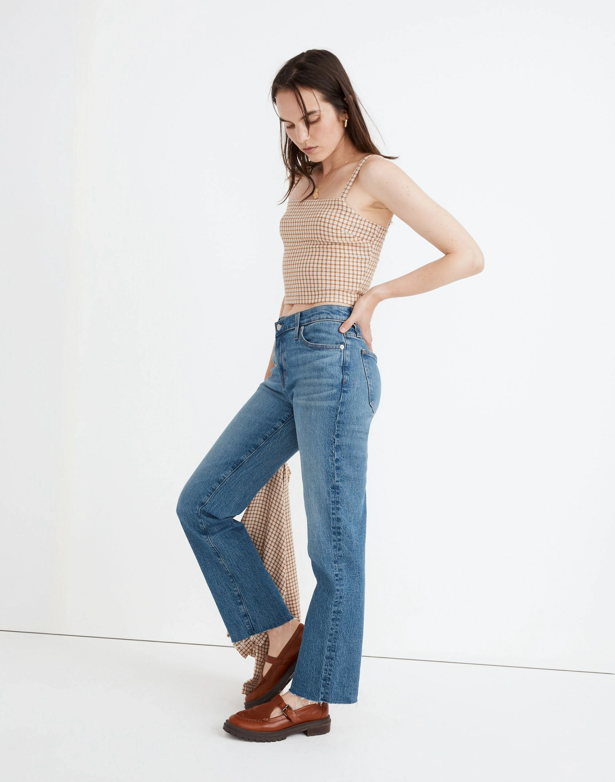 Madewell The Perfect Vintage Straight Jean In Edgerton Wash: Cross-Tab Edition - Image 2