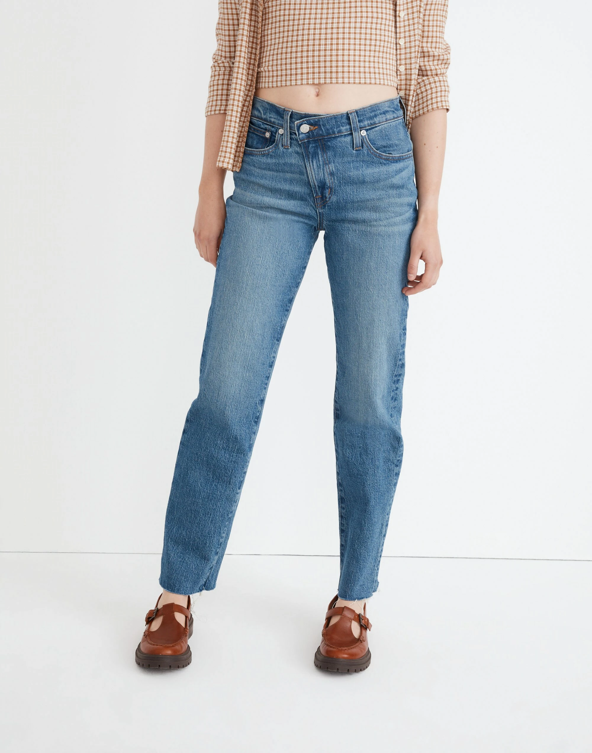 Madewell The Perfect Vintage Straight Jean In Edgerton Wash: Cross-Tab Edition - Image 4
