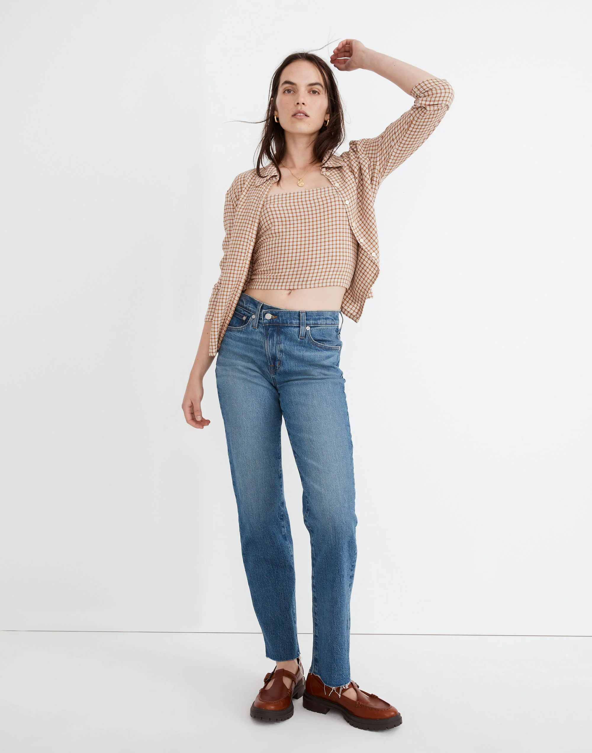 Madewell The Perfect Vintage Straight Jean In Edgerton Wash: Cross-Tab Edition