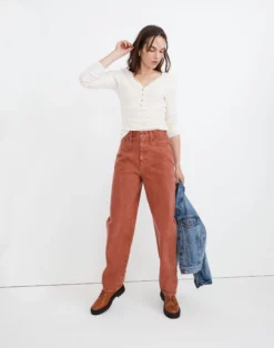 Madewell Baggy Straight Jeans: Garment-Dyed Edition
