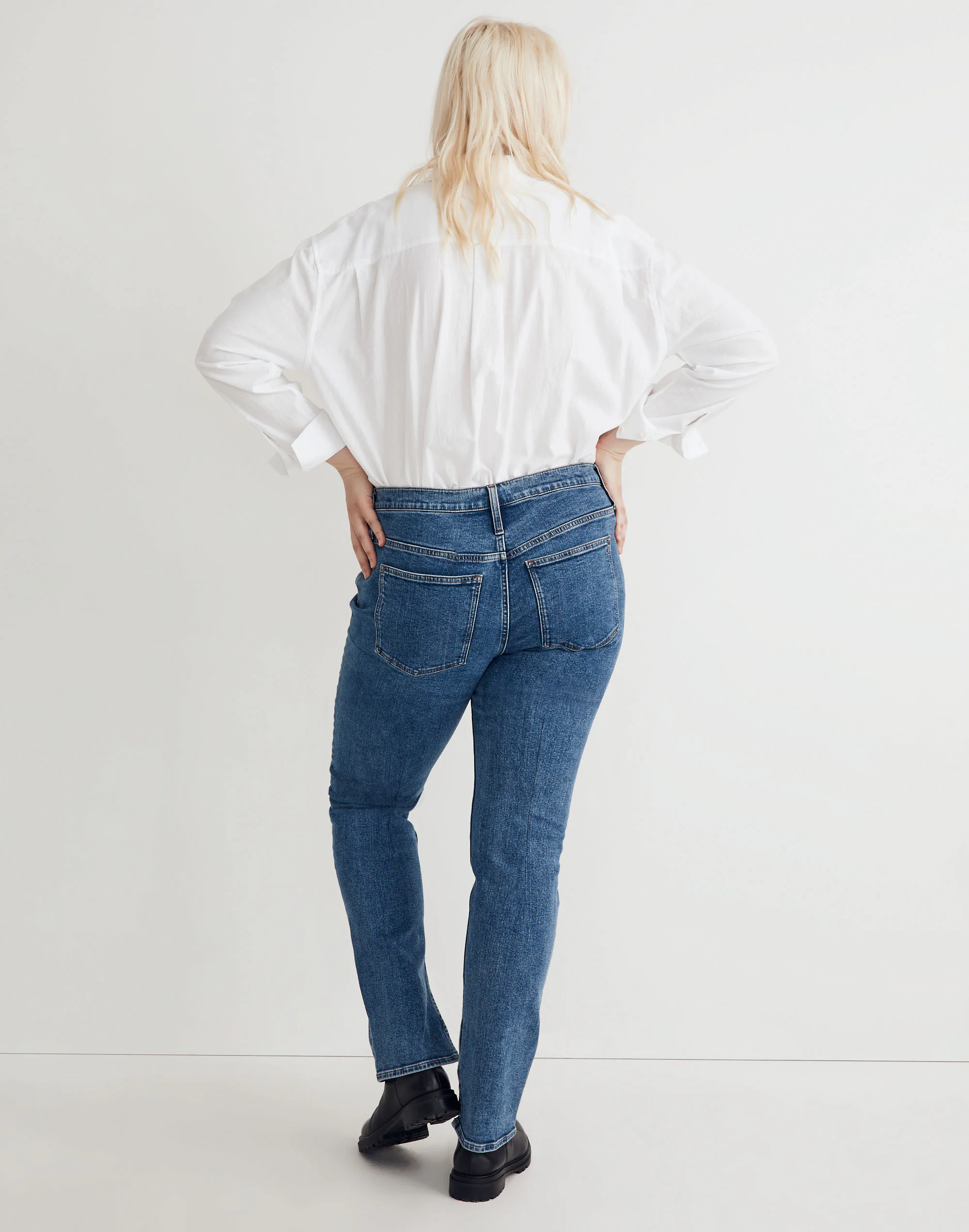 Madewell Mid-Rise Stovepipe Jeans In Knowland Wash: Slit-Hem Edition - Image 3