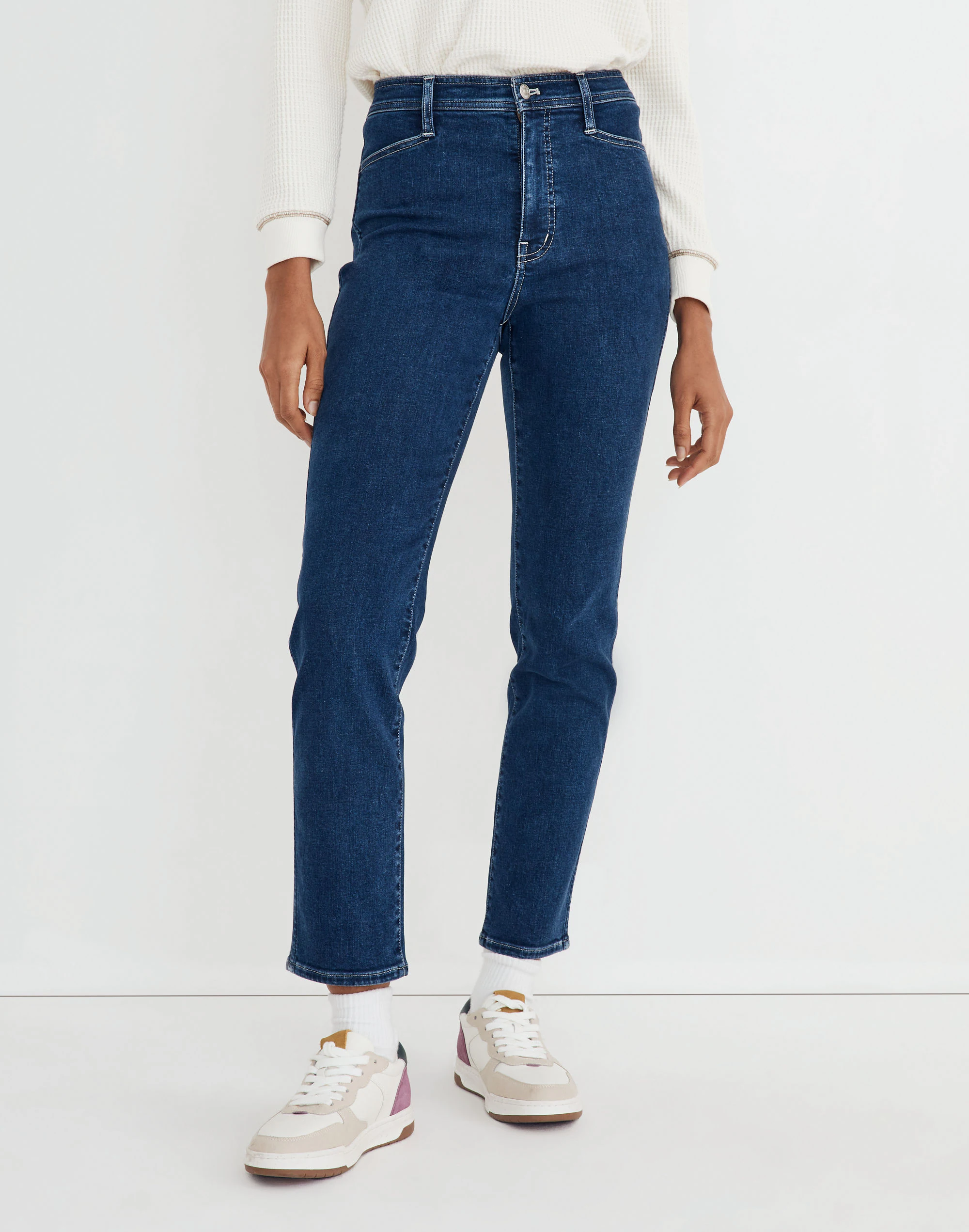 Madewell High-Rise Slim Straight Jeans In Bryston Wash: Workwear Edition - Image 4