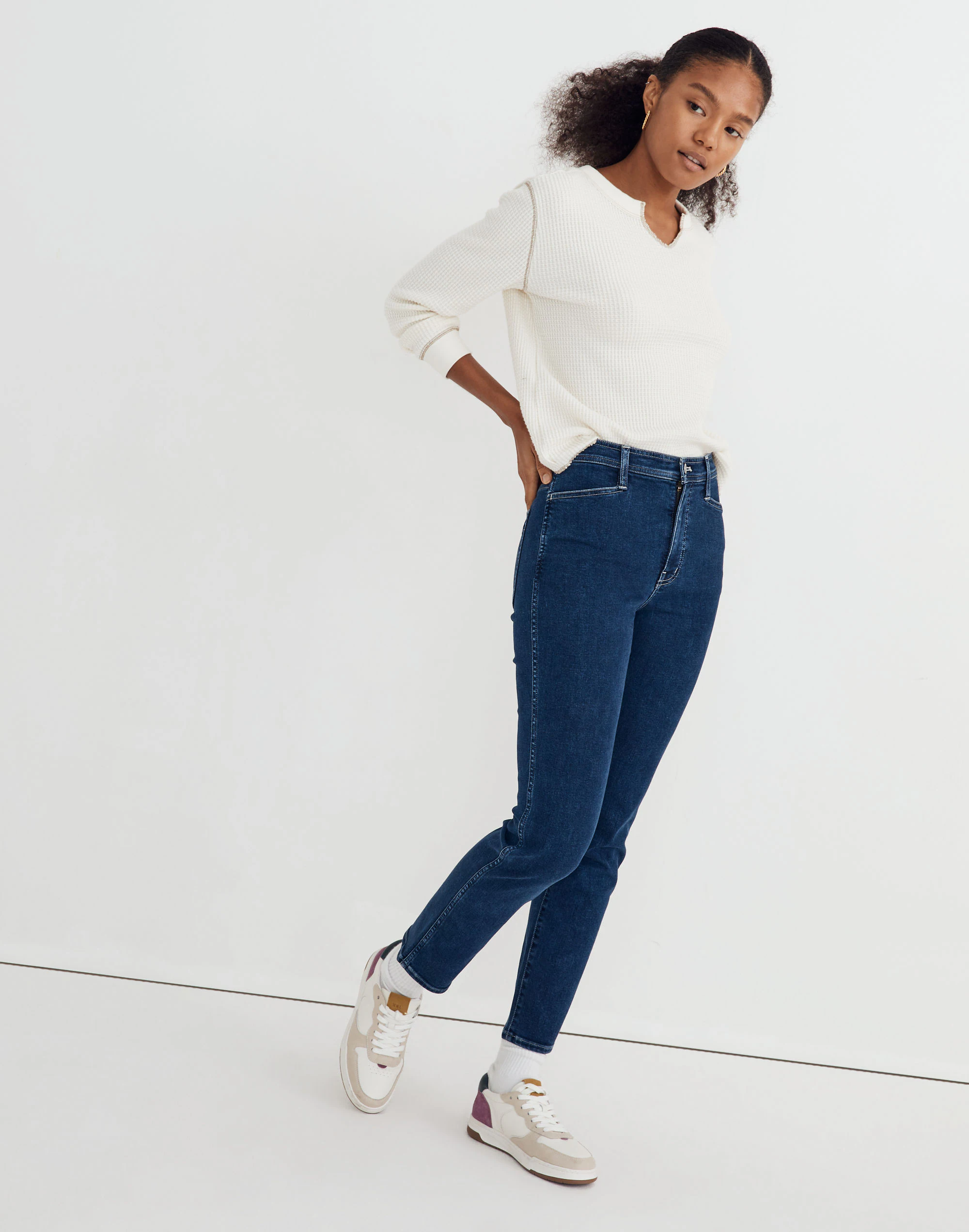 Madewell High-Rise Slim Straight Jeans In Bryston Wash: Workwear Edition