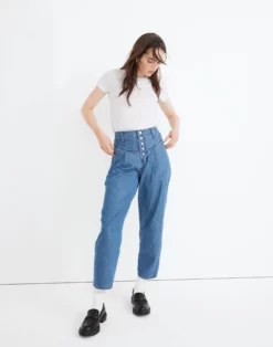 Madewell Tapered Yoke Jeans In Steinbeck Wash