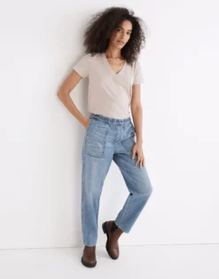 Madewell Pull-On Relaxed Jeans In Beswick Wash