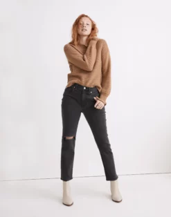Madewell The Girljean In Adolpha Wash: Ripped Knee Edition