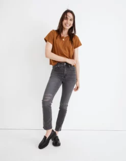 Madewell The Perfect Vintage Jean In Bartlett Wash: Ripped Edition