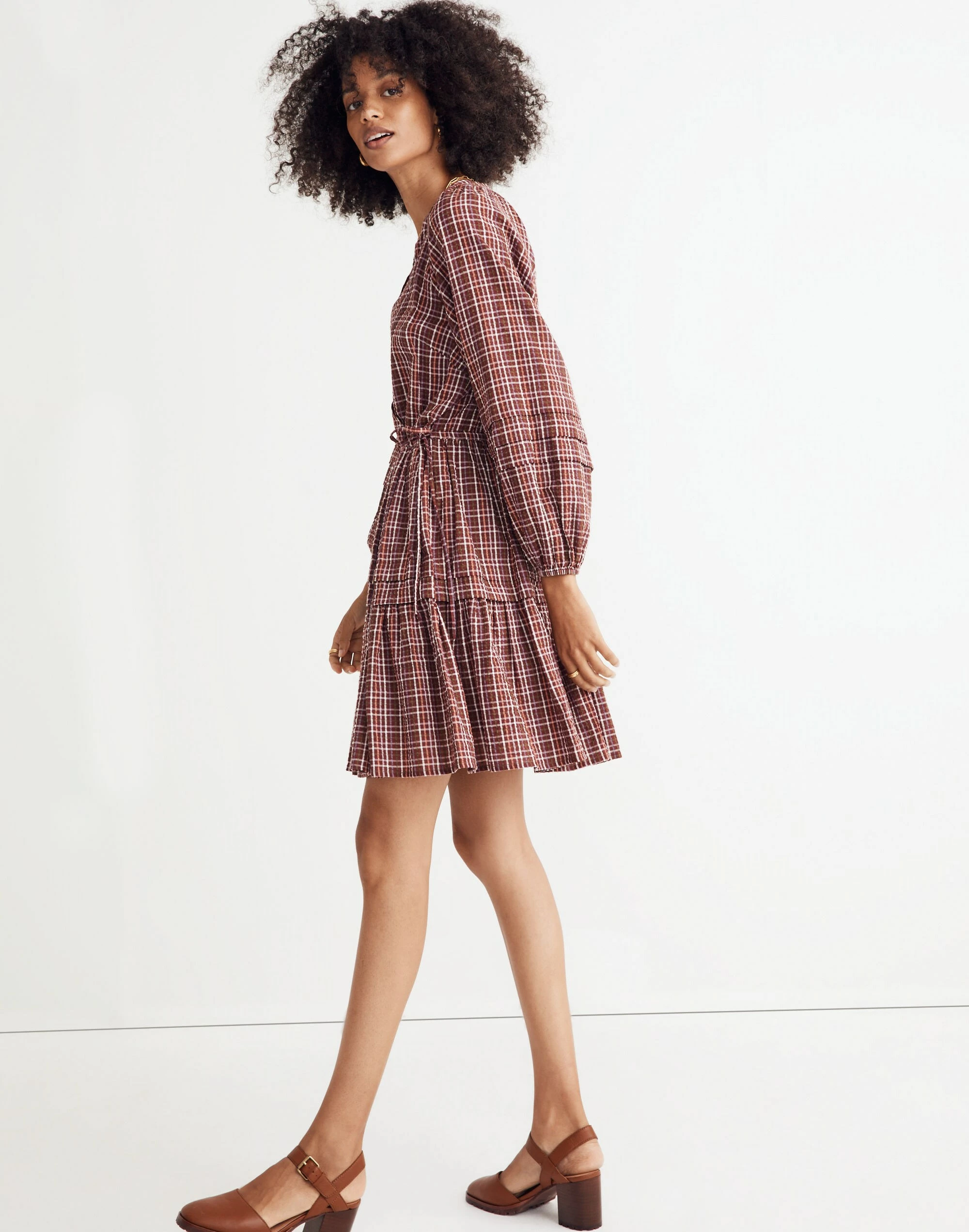 Madewell Seersucker Wrap Mini Dress - Image 2