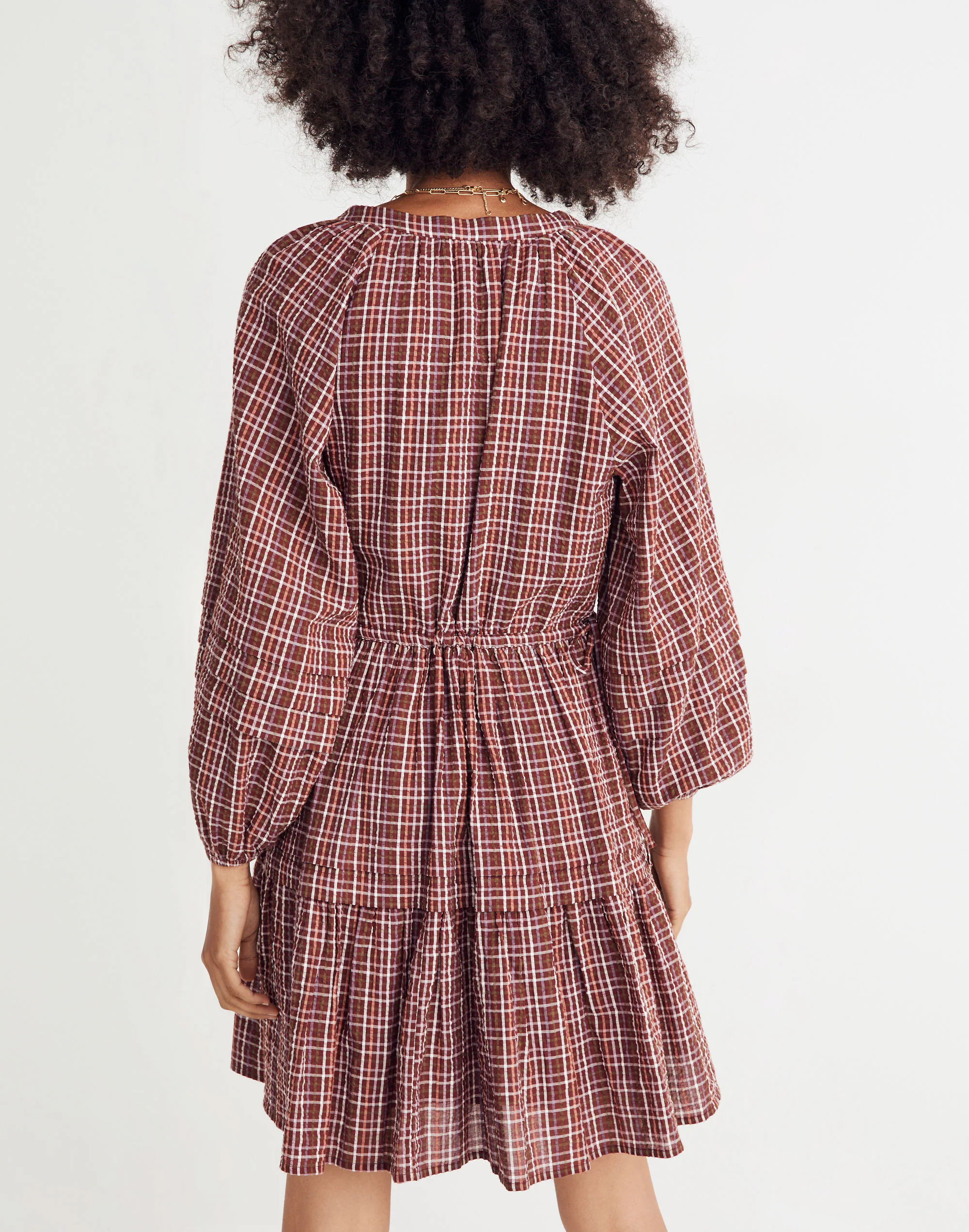 Madewell Seersucker Wrap Mini Dress - Image 3