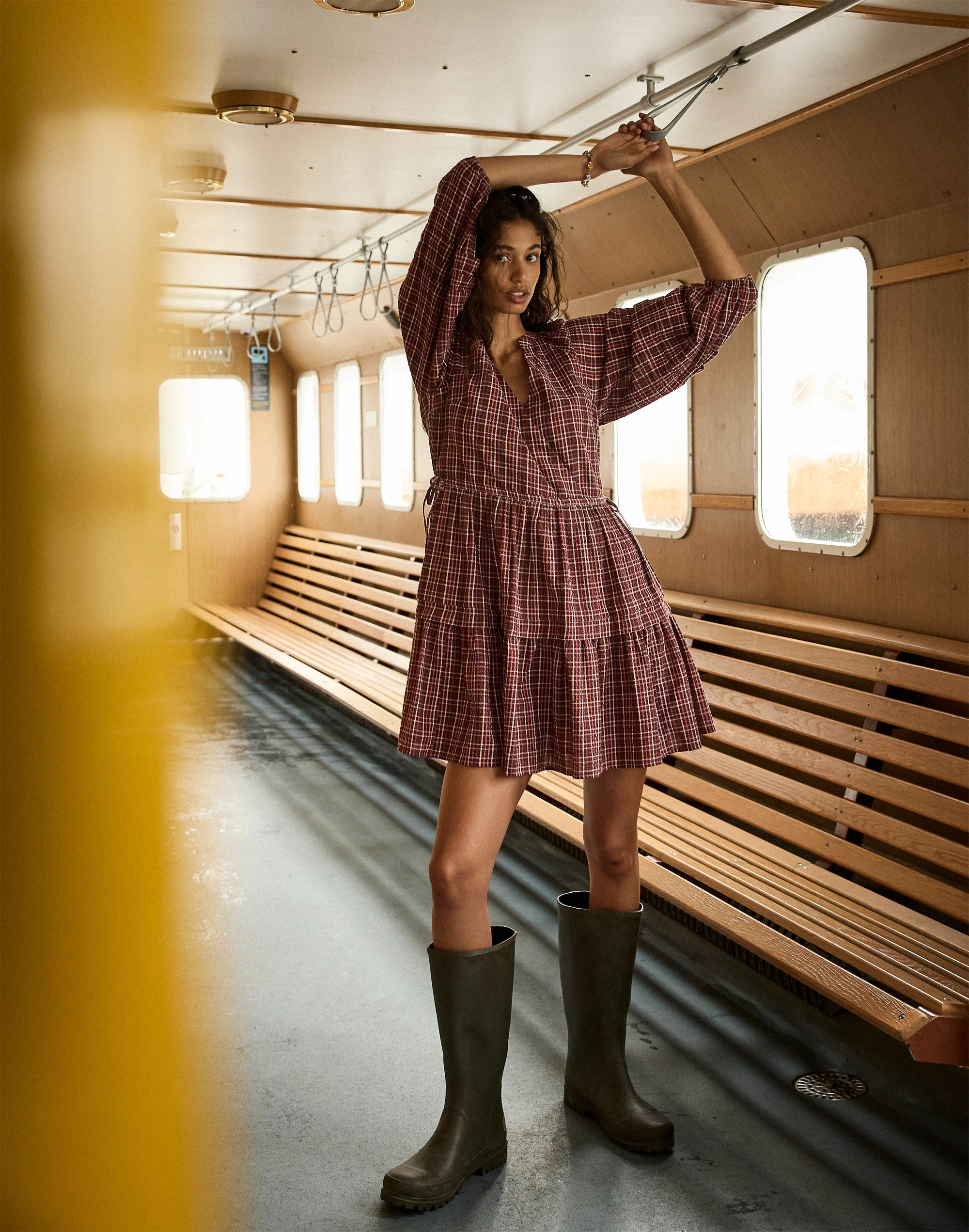 Madewell Seersucker Wrap Mini Dress - Image 5