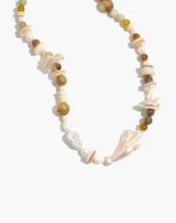 Madewell X Charlie Beads Pearl And Stone Necklace