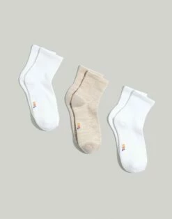 Madewell Three-Pack MWL Cloudlift Ankle Socks