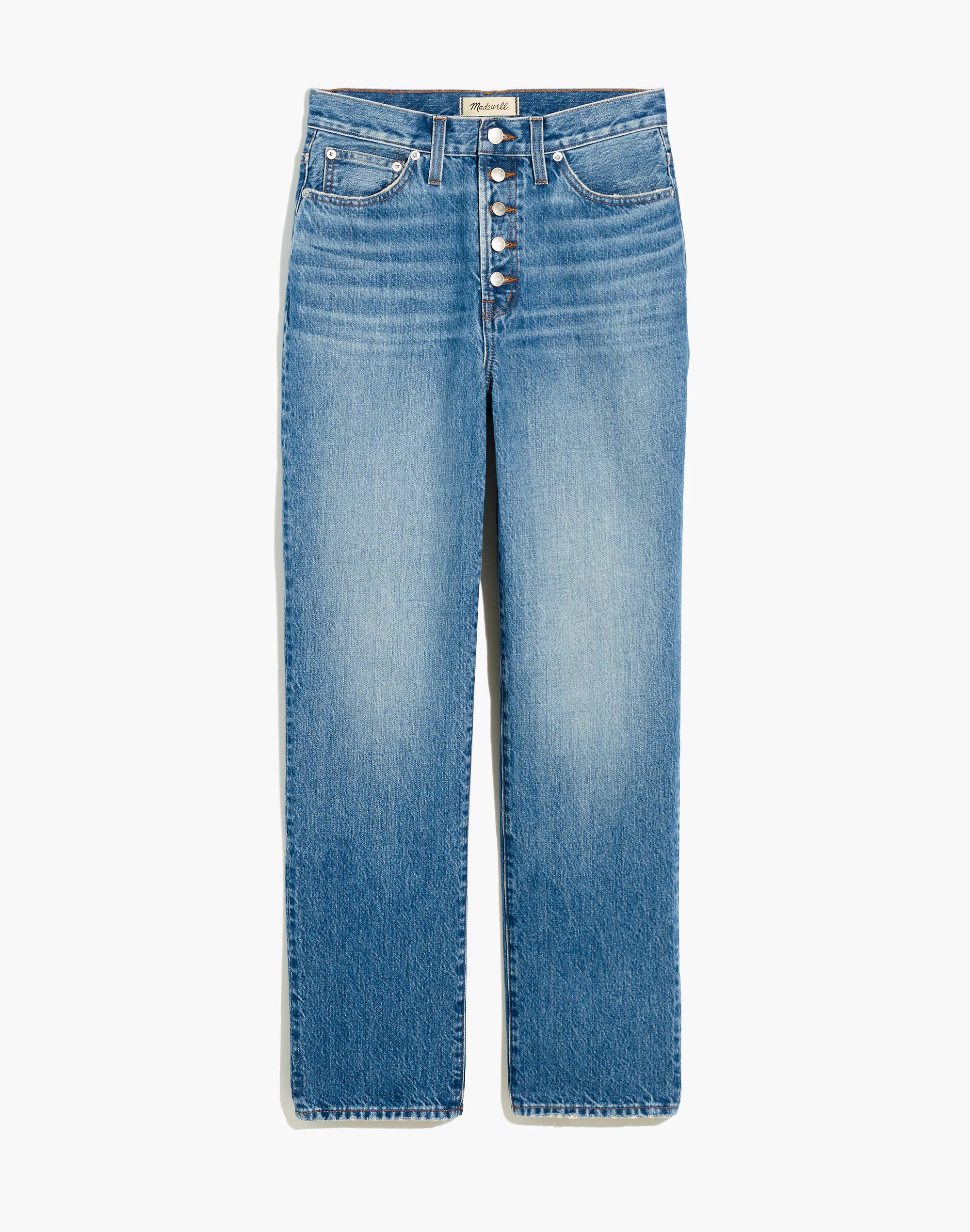 Madewell The Perfect Vintage Straight Jean In Becker Wash: Button-Front Edition - Image 5