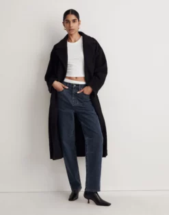 Madewell The Dadjean In Charcoal Indigo Wash