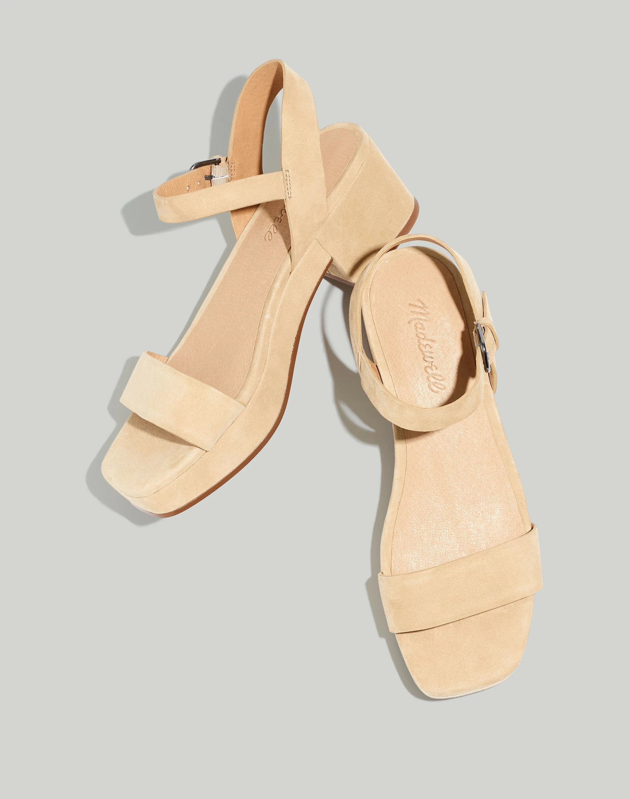 Madewell The Lina Platform Sandal In Suede