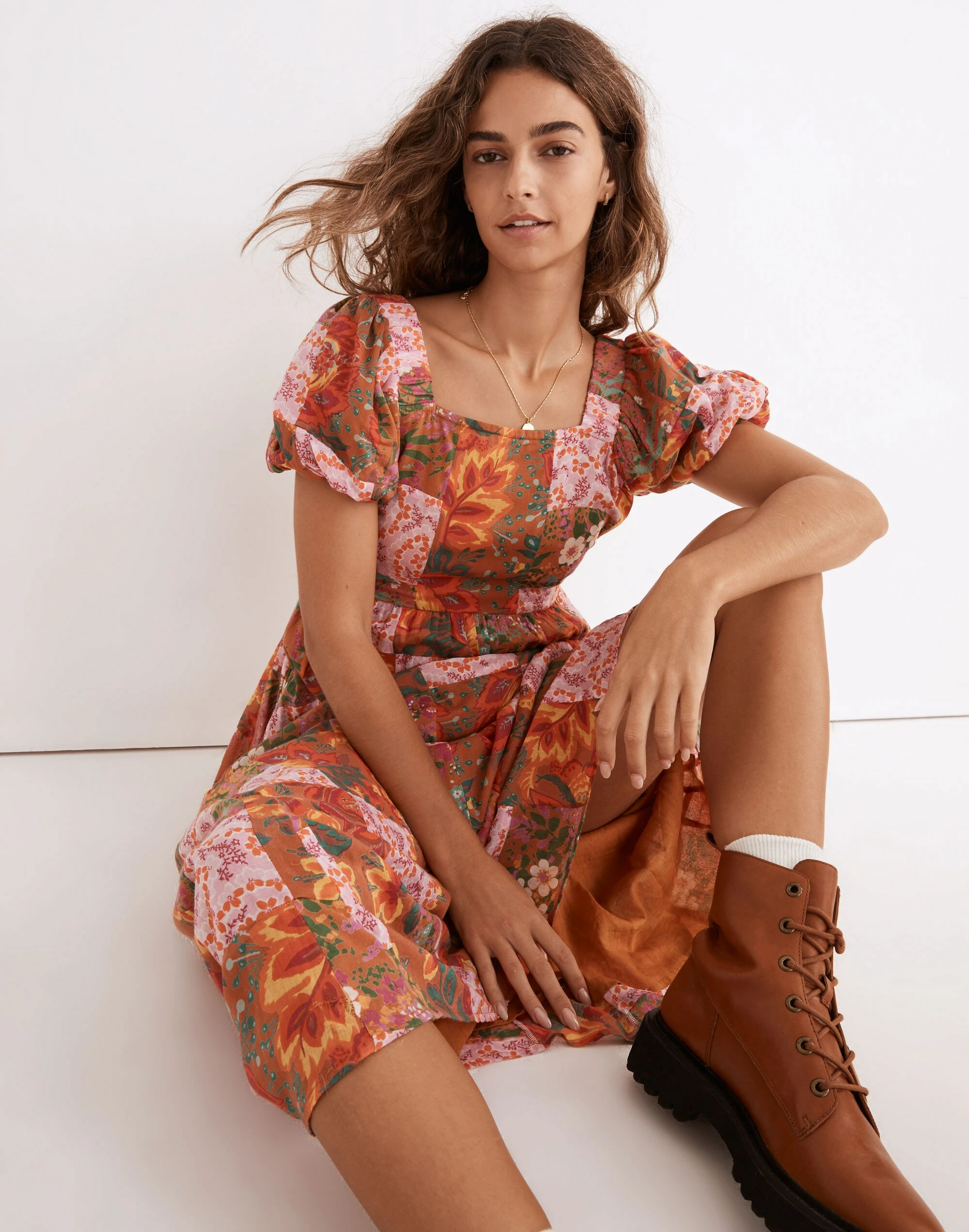 Madewell Banjanan Voile Dragon Dress In Patchwork Floral - Image 2