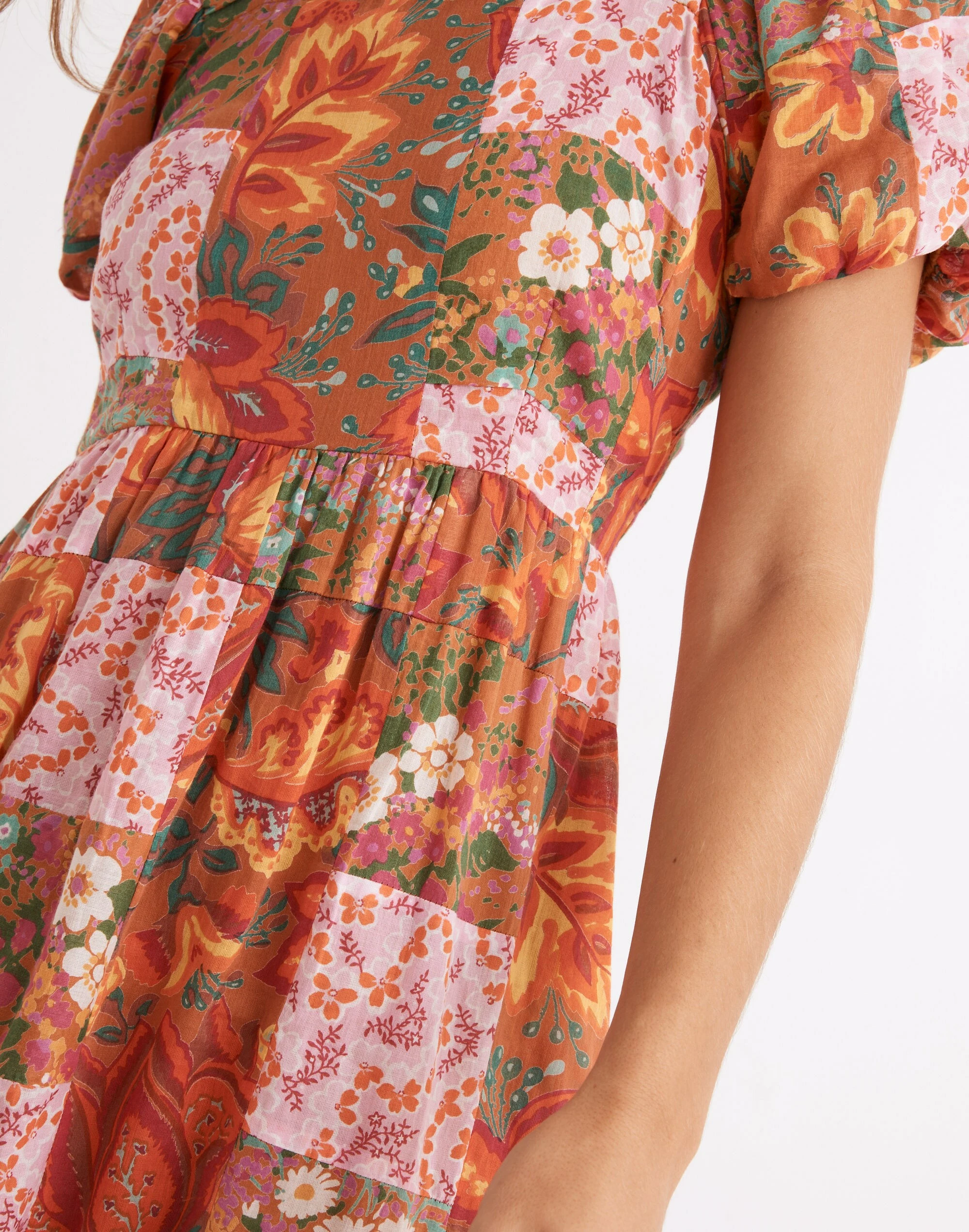 Madewell Banjanan Voile Dragon Dress In Patchwork Floral - Image 4