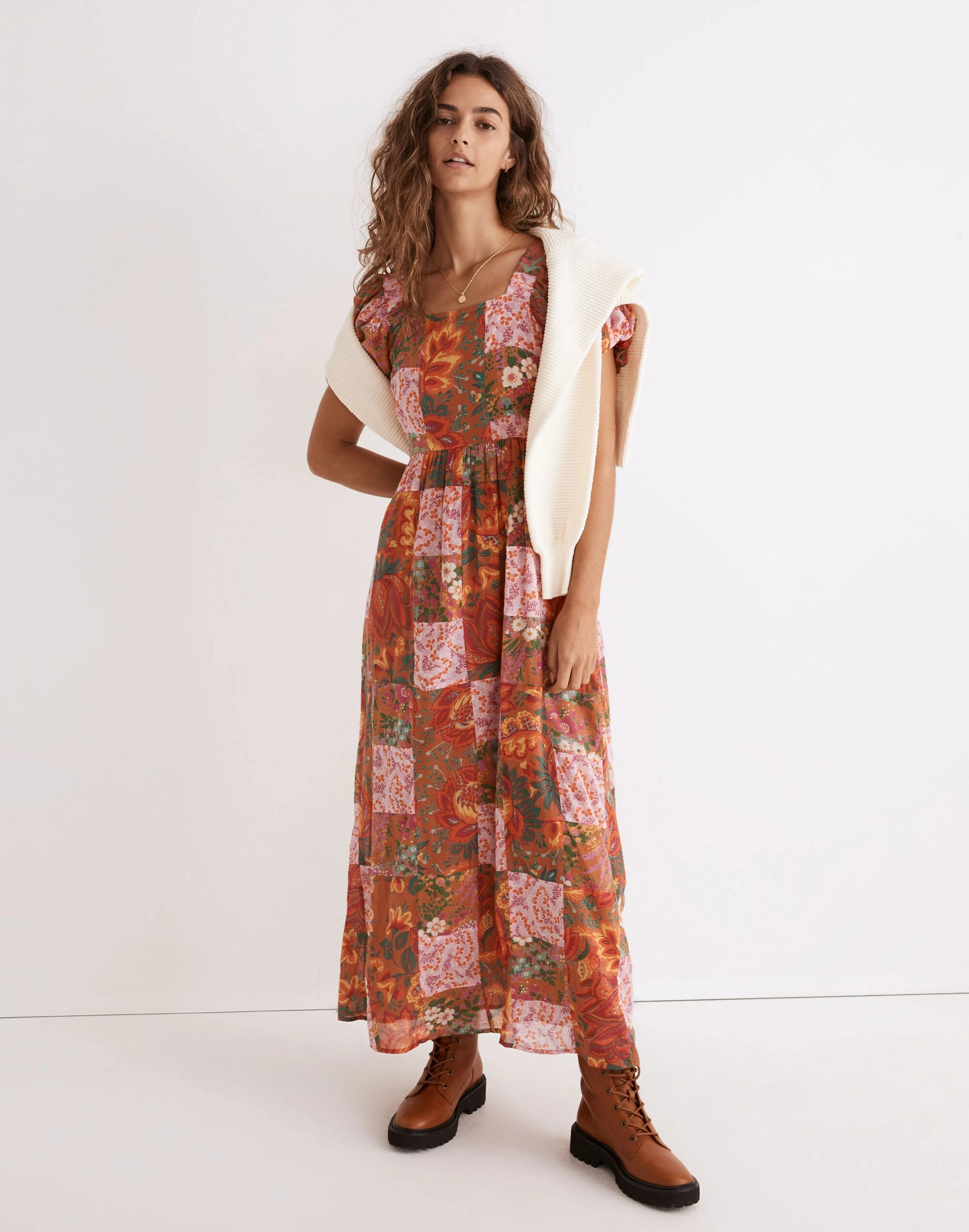 Madewell Banjanan Voile Dragon Dress In Patchwork Floral