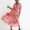 Madewell Banjanan Voile Bazaar Dress In Azalea Floral