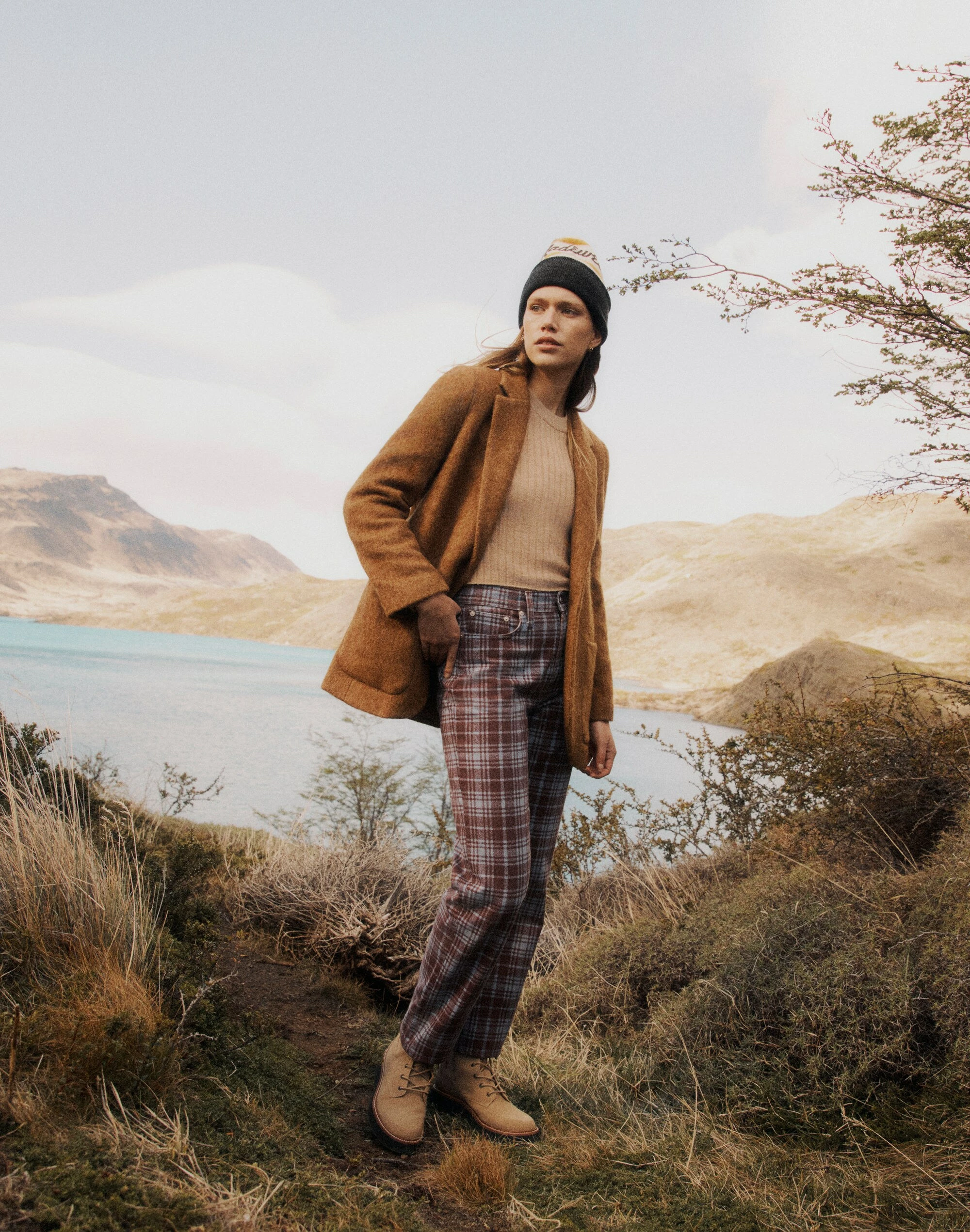 Madewell The Perfect Vintage Straight Jean In Cabernet Plaid - Image 5