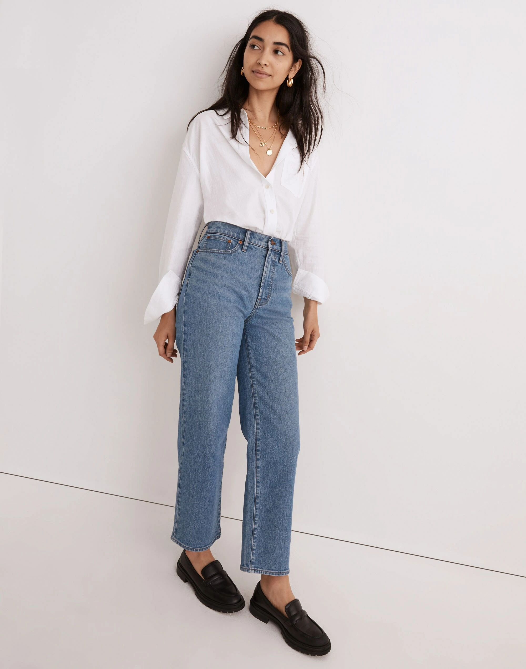 Madewell The Perfect Vintage Wide-Leg Crop Jean In Knoxville Wash - Image 2