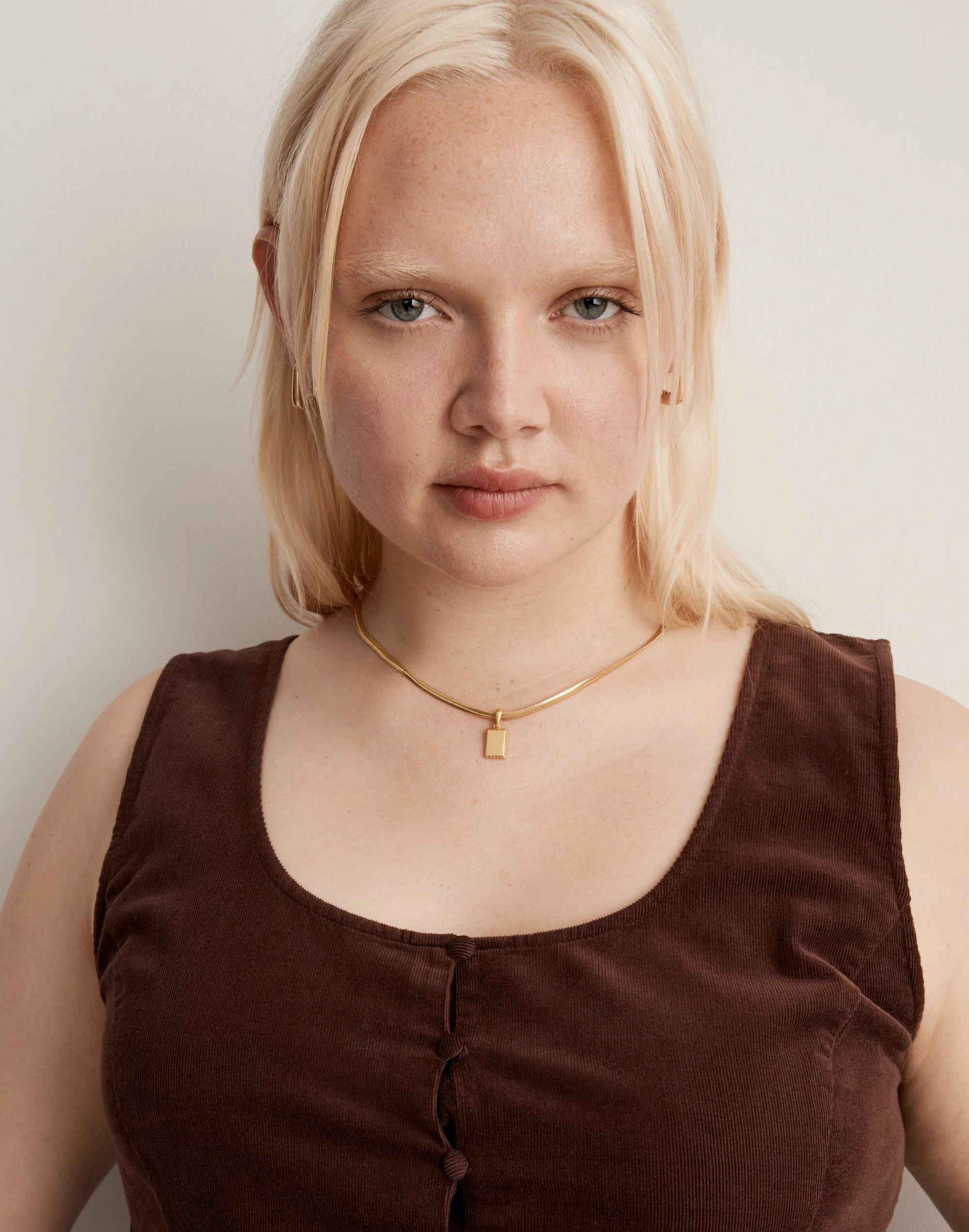 Madewell Chunky Herringbone Pendant Necklace - Image 2