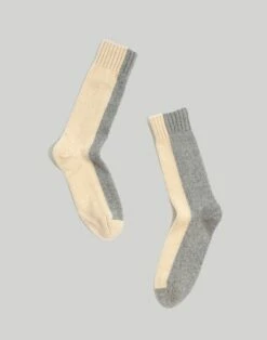 Madewell X Donni Pearl (Re)sourced Cashmere-Merino Colorblock Socks