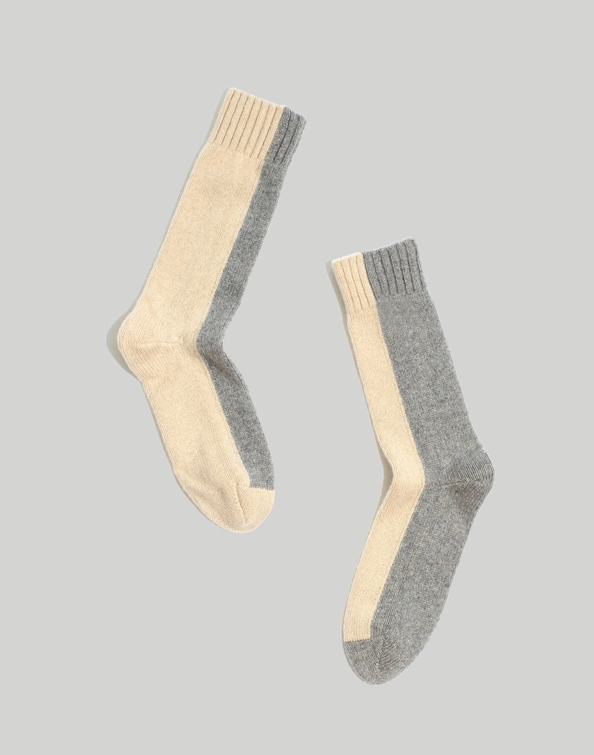 Madewell X Donni Pearl (Re)sourced Cashmere-Merino Colorblock Socks