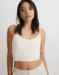 Madewell MWL Seamless Pointelle Crop Cami
