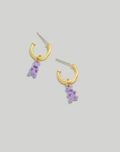 Madewell Enamel Gummy Bear Huggie Hoops