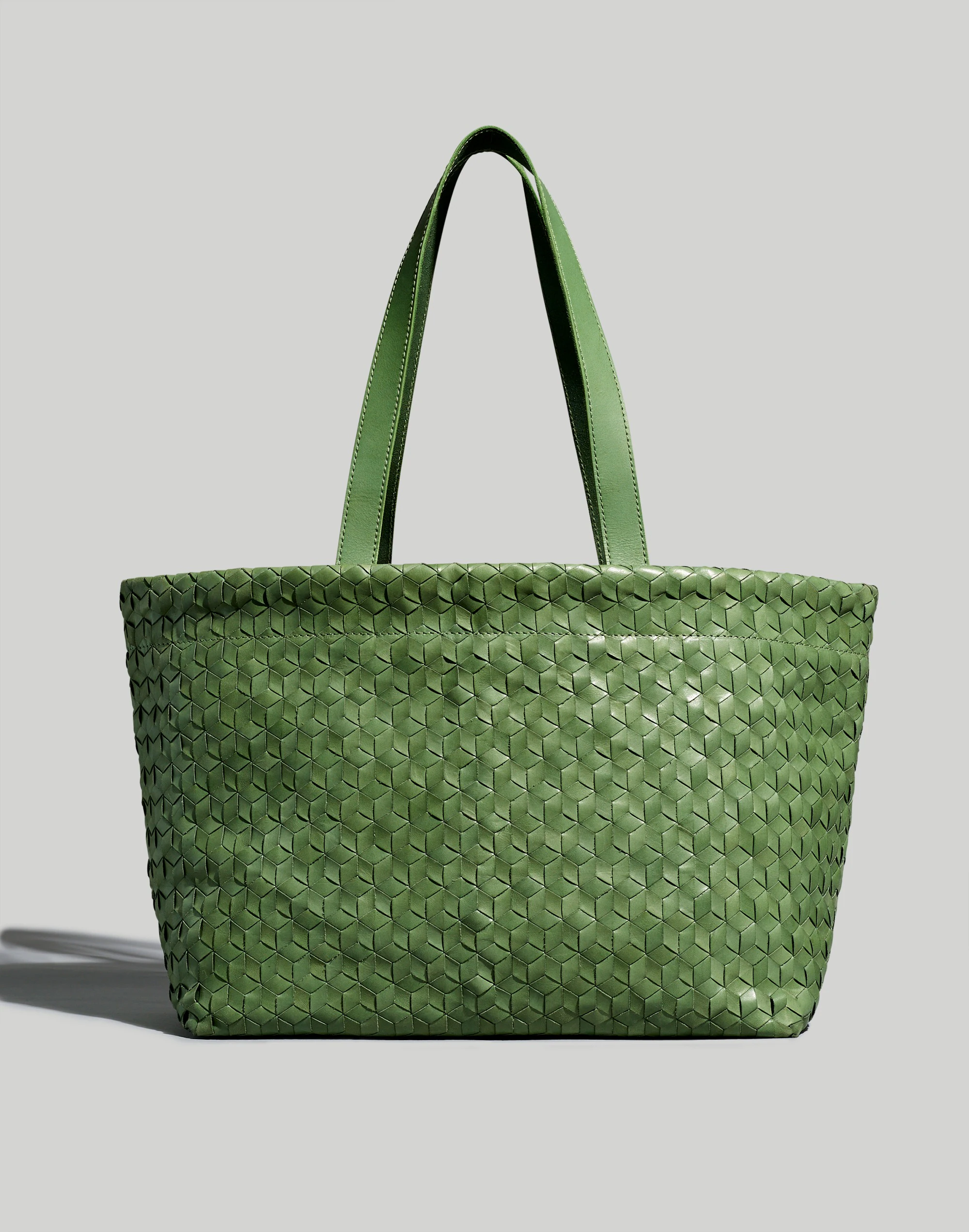 Madewell Large Woven Leather Tote
