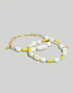 Madewell Two-Pack Freshwater Pearl Seed Bead Bracelet Set